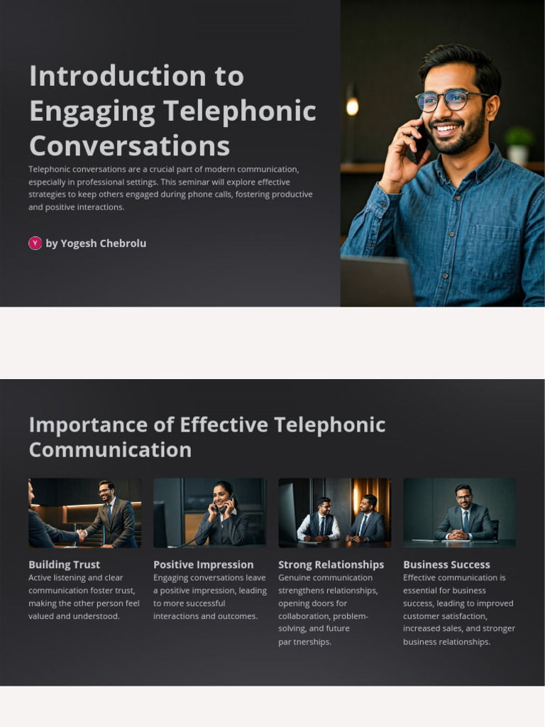 Introduction To Engaging Telephonic Conversations PDF | PDF