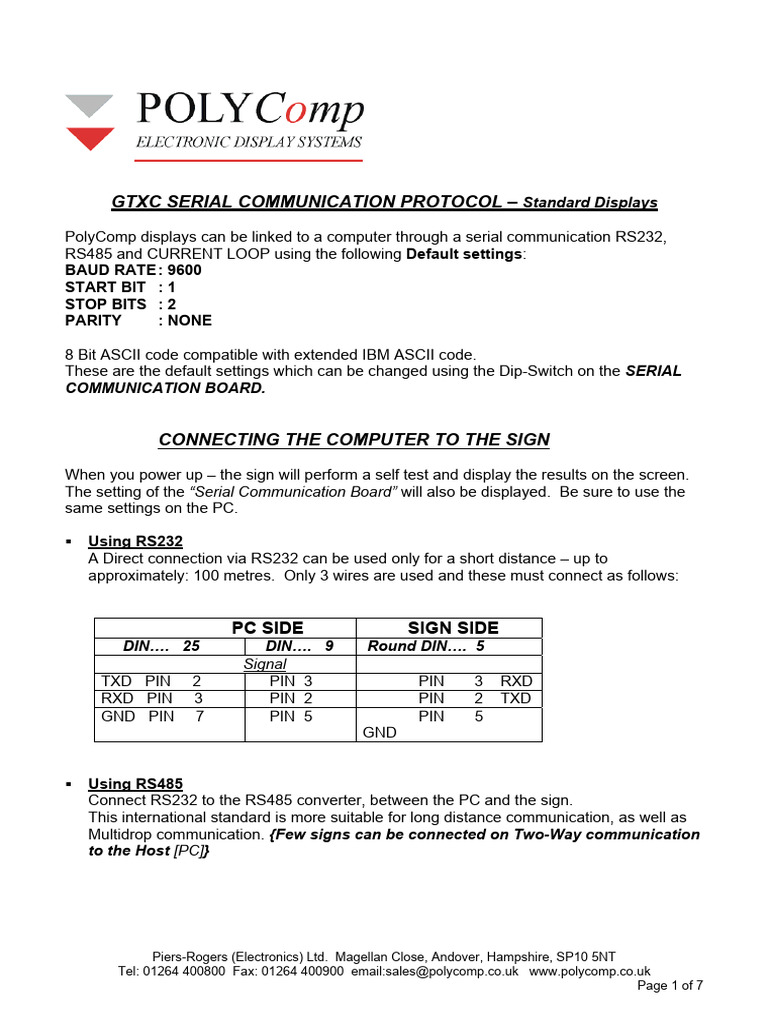 LED Displays-Standard Protocols | PDF
