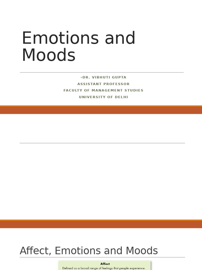 Emotions and Moods | PDF