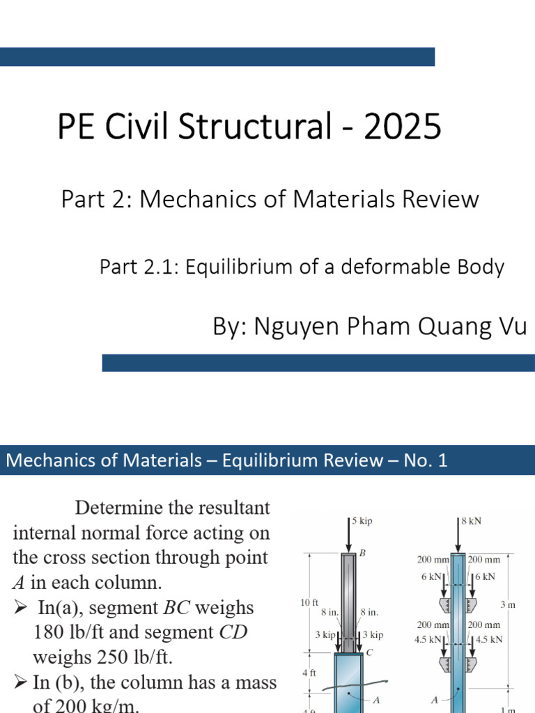 PE Civil Structural - Mechanics of Materials - Part 1 - Vu Nguyen ...