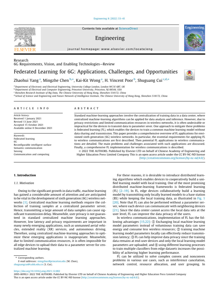 Federated Learning For 6G | PDF