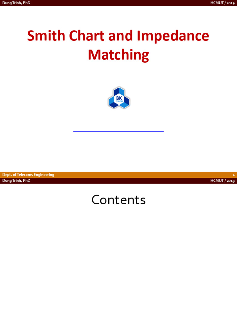 Smith Chart and Impedance Matching Guide | PDF