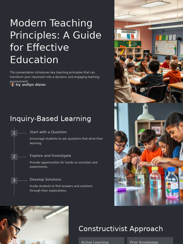Modern Teaching Principles A Guide For Effective Education | PDF