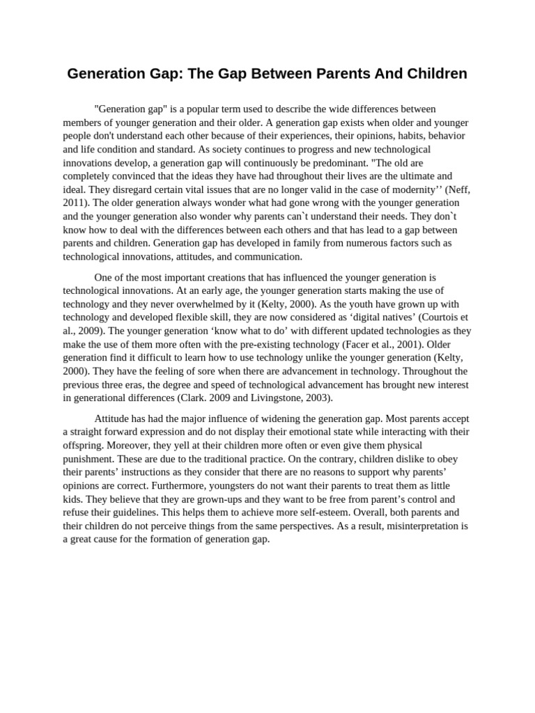 Generation Gap | PDF