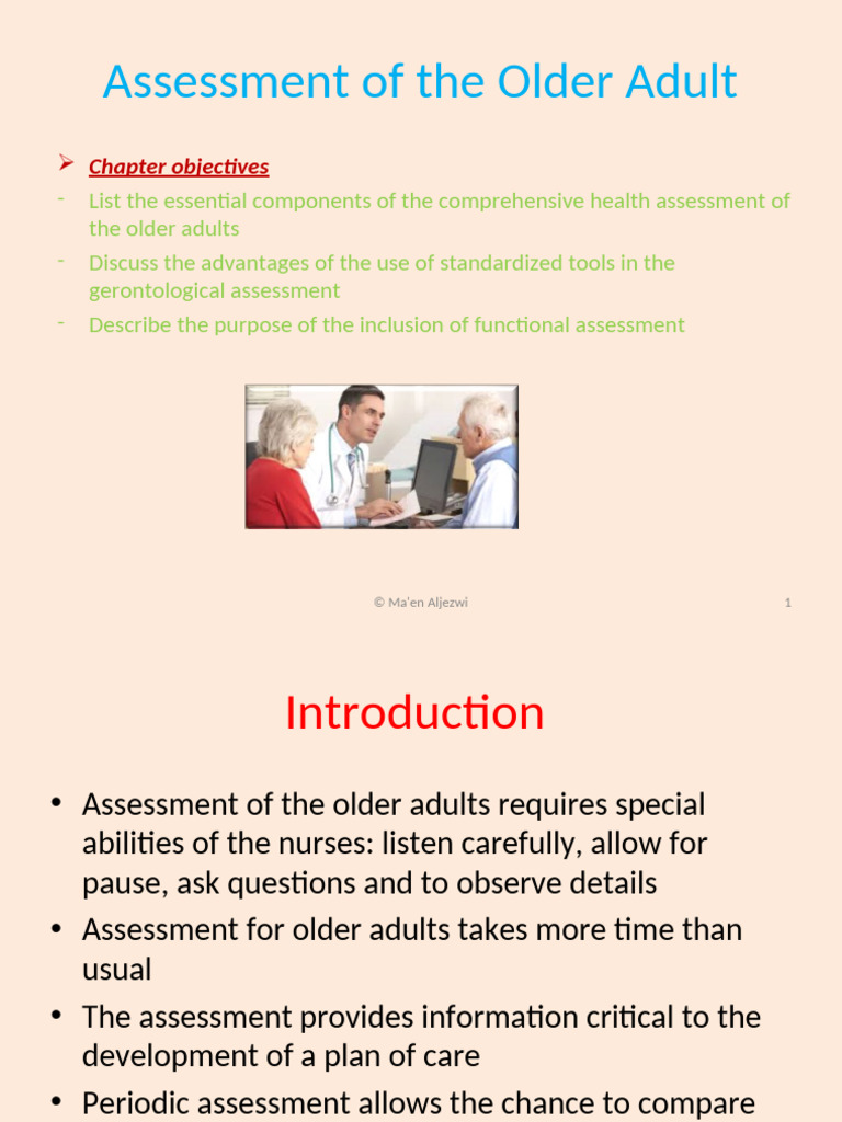 Chapter 2 Assessment of The Older Adult | PDF
