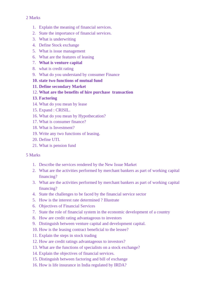 Sample Questions - FS | PDF