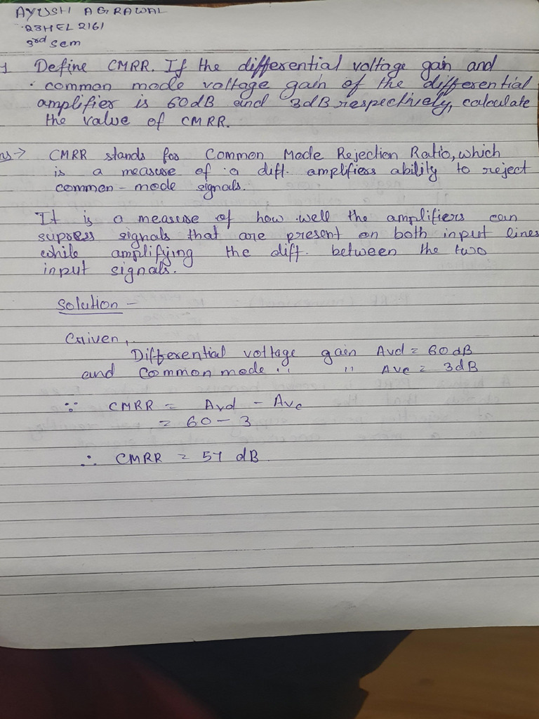 Assignment 1 Analog 2 | PDF