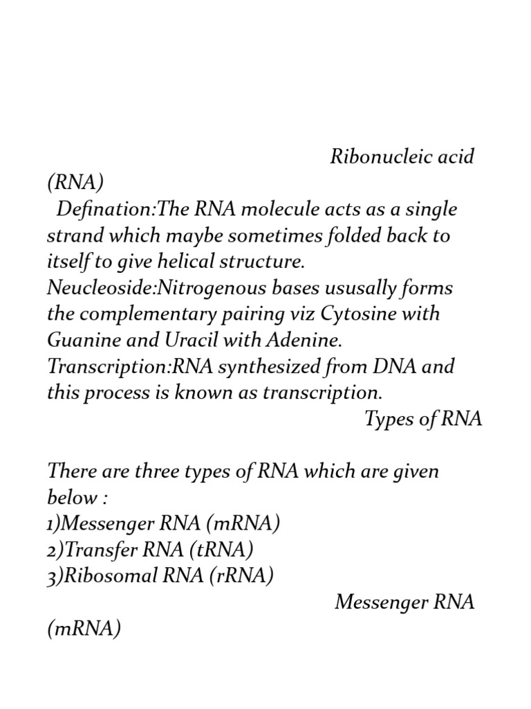 RNA | PDF