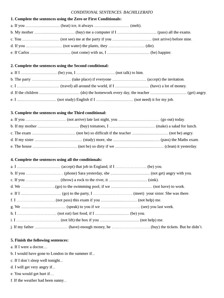Conditional Sentences | PDF