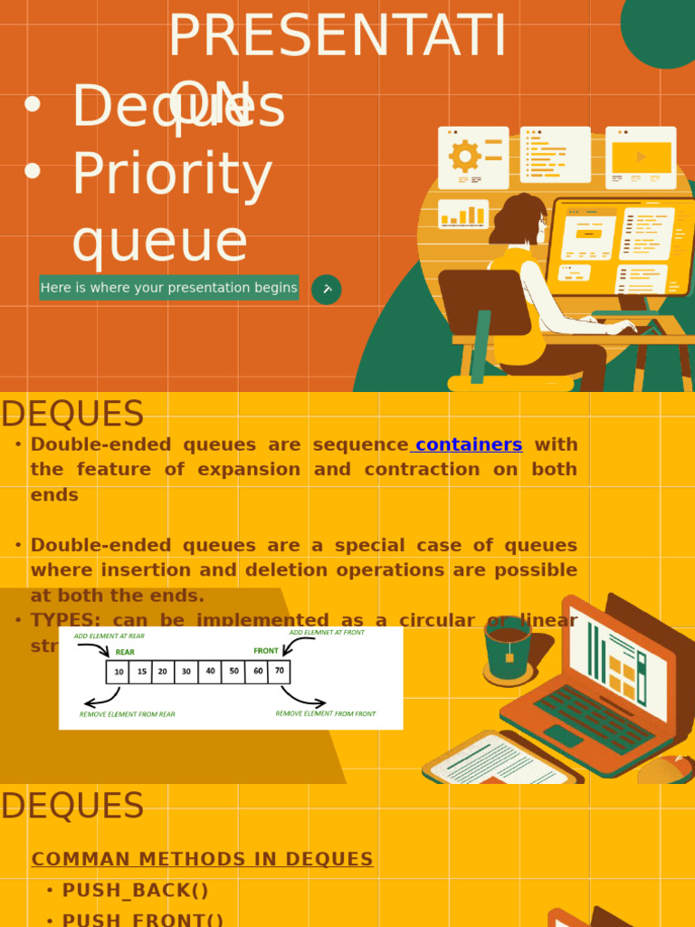 Priority Queues and Deque Presentation | PDF