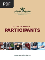 Palestine Investment Conf Participant - List