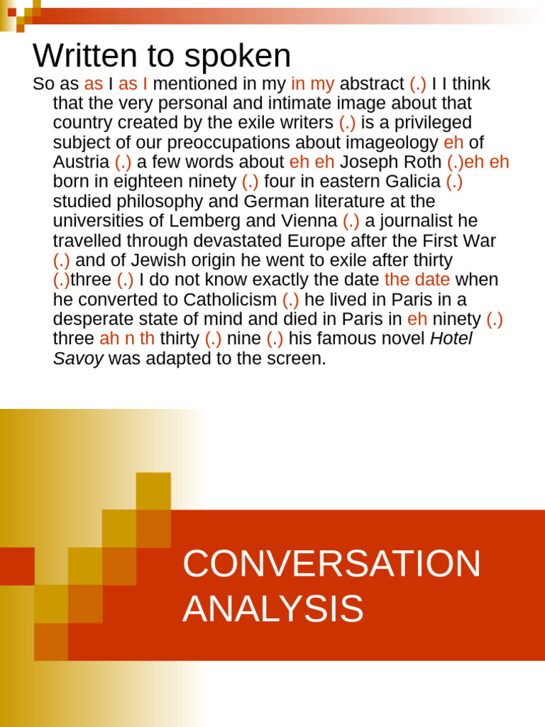 Conversation Analysis | PDF
