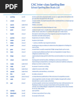 Grade 9 Spelling Bee Word List | PDF