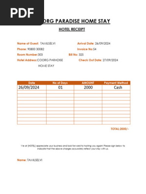 Hotel Receipt 38kjqwu 08-22-07