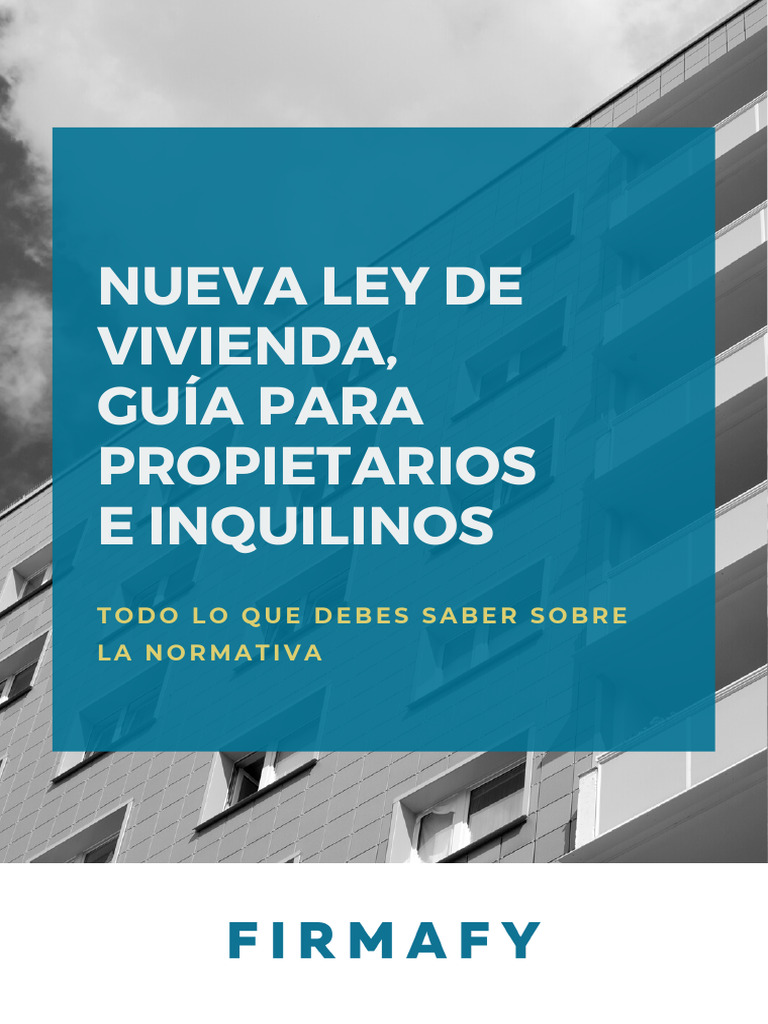 Guía sobre la Nueva Ley de Vivienda | PDF | Desalojo | Valoración de ...