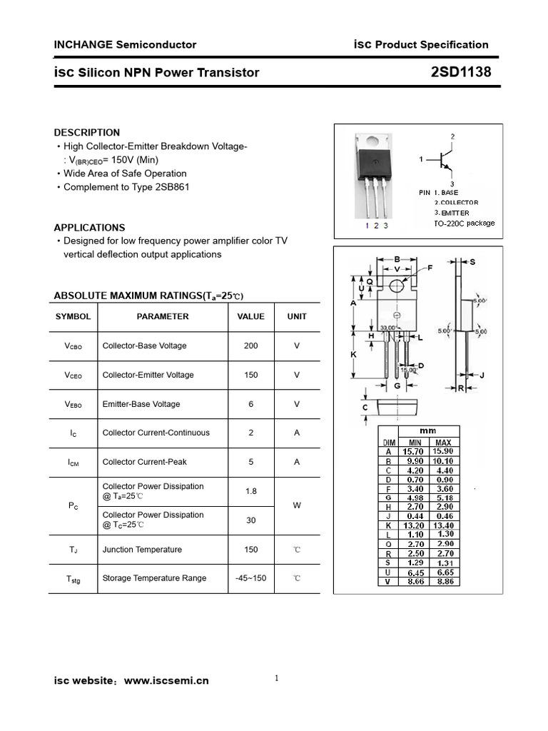 Transistor Fujitsu 2SD1128 (D1128) - Neuf De Stock Ancien, Pour Réparation électronique
