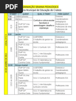PROGRAMAÇÃO SEMANA PEDAGÓGICA 2012