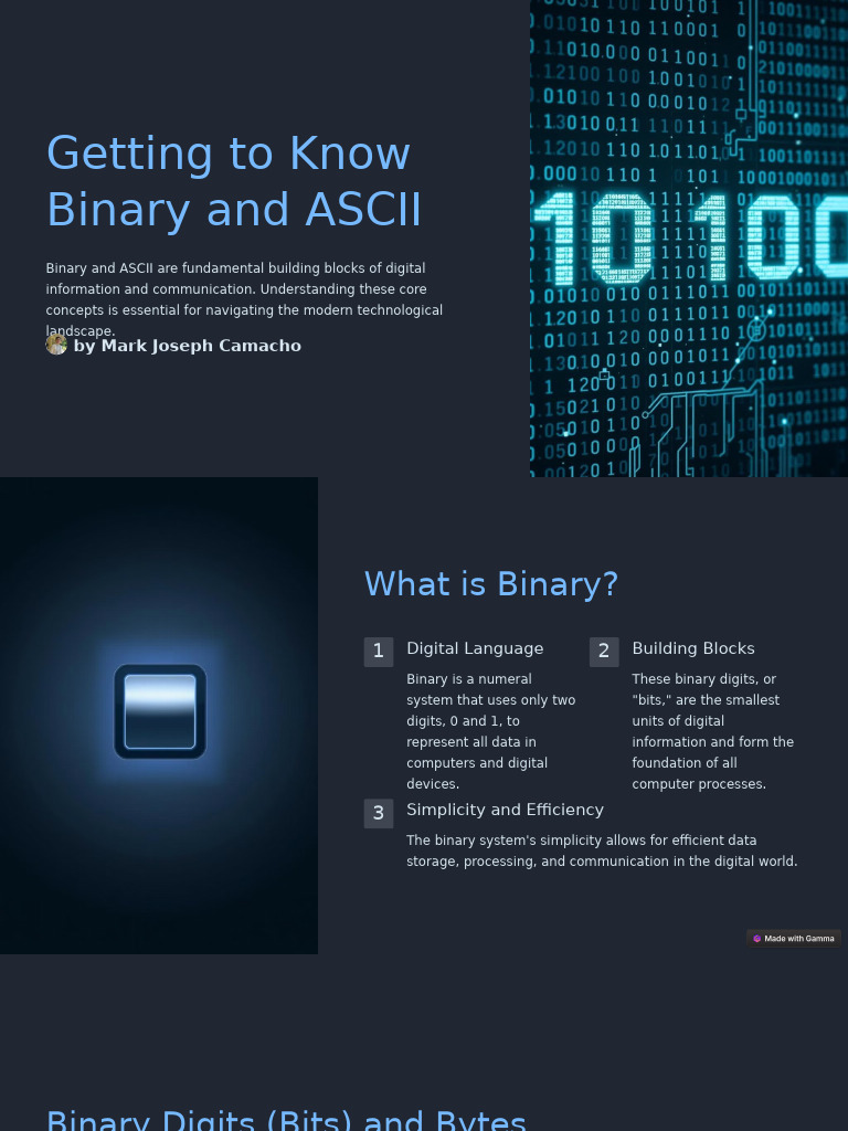 Understanding Binary and ASCII Basics | PDF | Character Encoding | Ascii