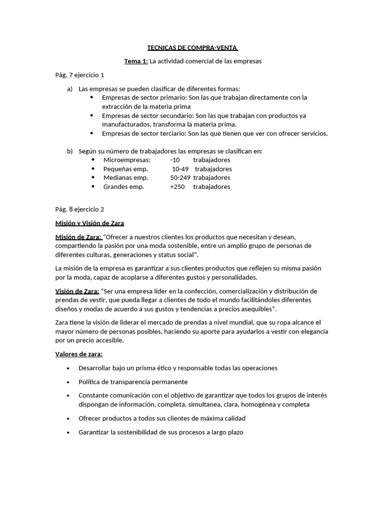 Misión y Visión de Zara | PDF | Negocios | Estilo de vida