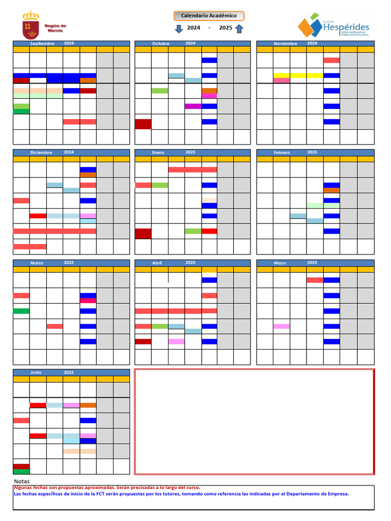 Calendario Académico 2024-2025 | PDF