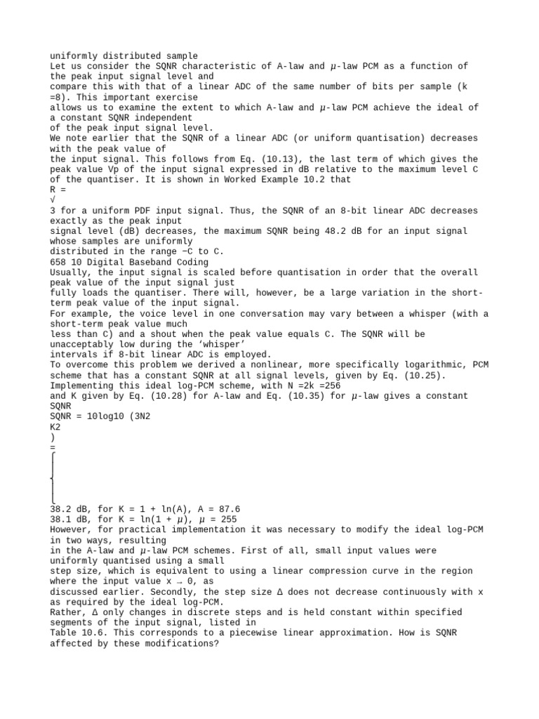 Uniformly Distributed Sample | PDF | Analog To Digital Converter ...
