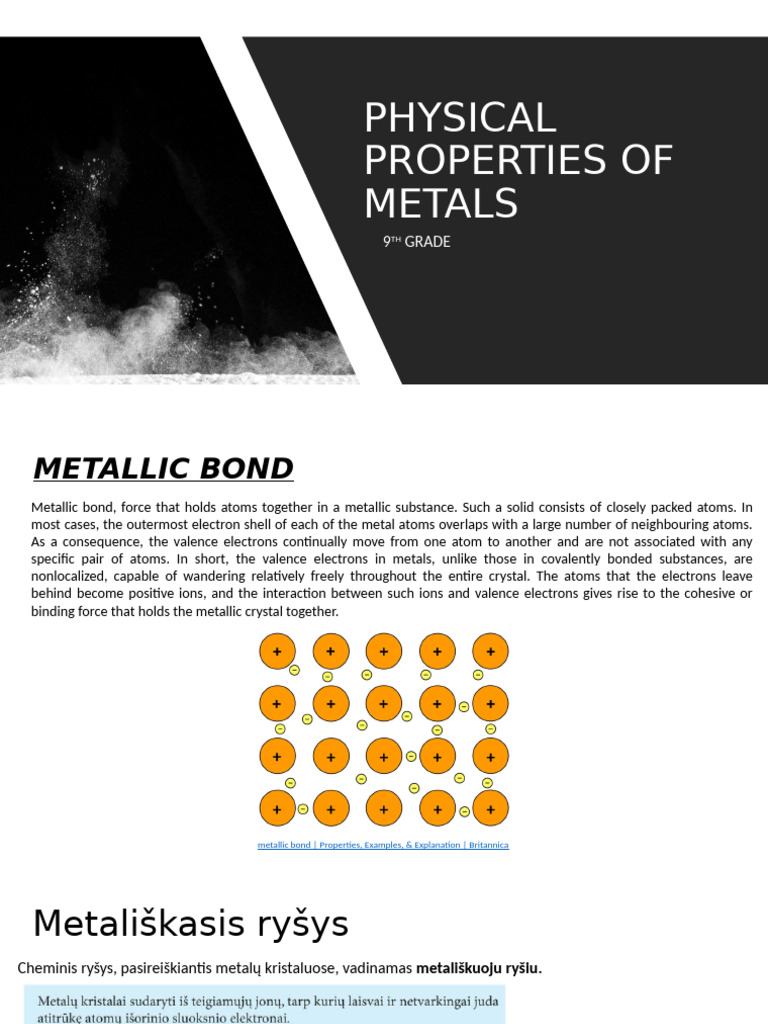 Physical Properties of Metals | PDF | Alloy | Metals