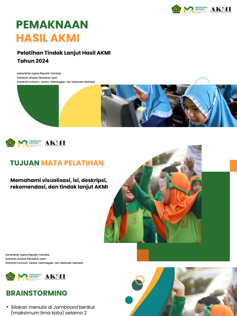 Optimalisasi Hasil AKMI 2024 Kemenag | PDF
