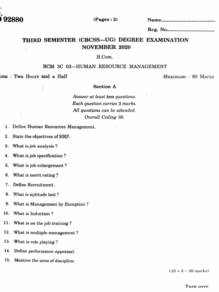 Human Resource Management 2020 November | PDF | Organizational Behavior ...