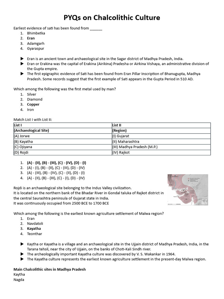 Kayatha Culture in Chalcolithic India | PDF | Archaeology