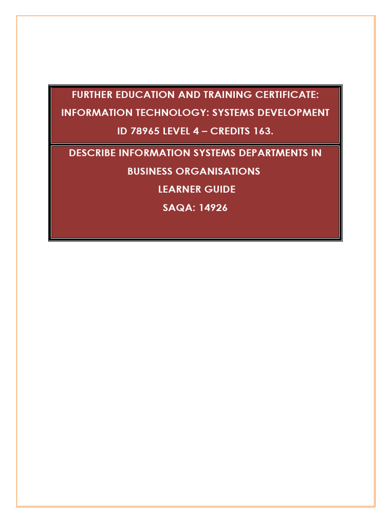 Information Systems in Business Organizations | PDF | Information ...