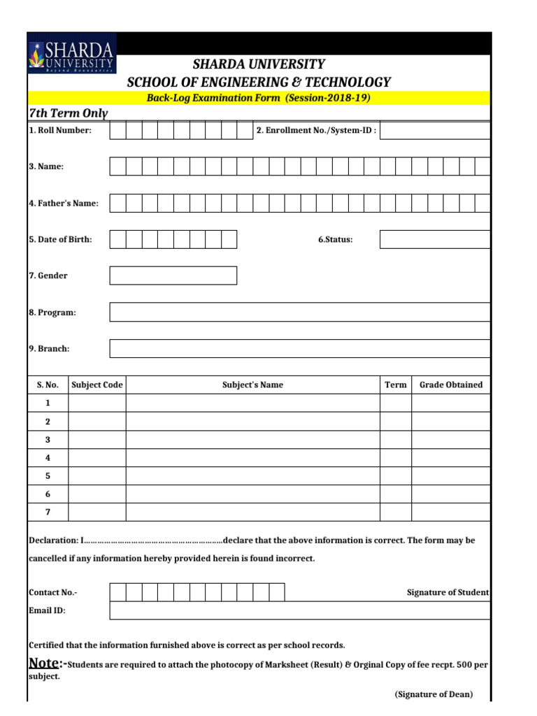 FR - FI Summer (Term-2011) Form | PDF
