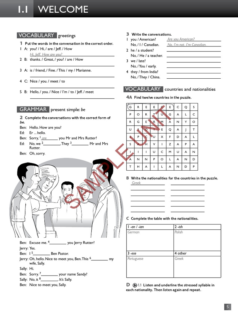 Speakout A1+ Workbook Overview | PDF