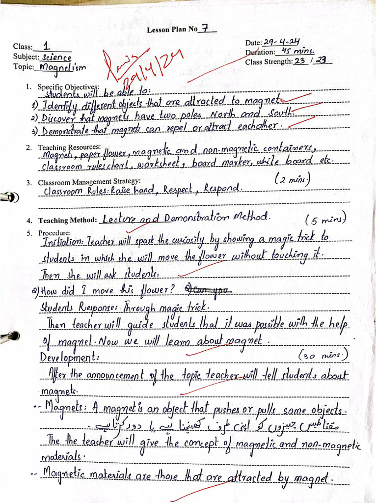 Magnetism Lesson Plan Pdf