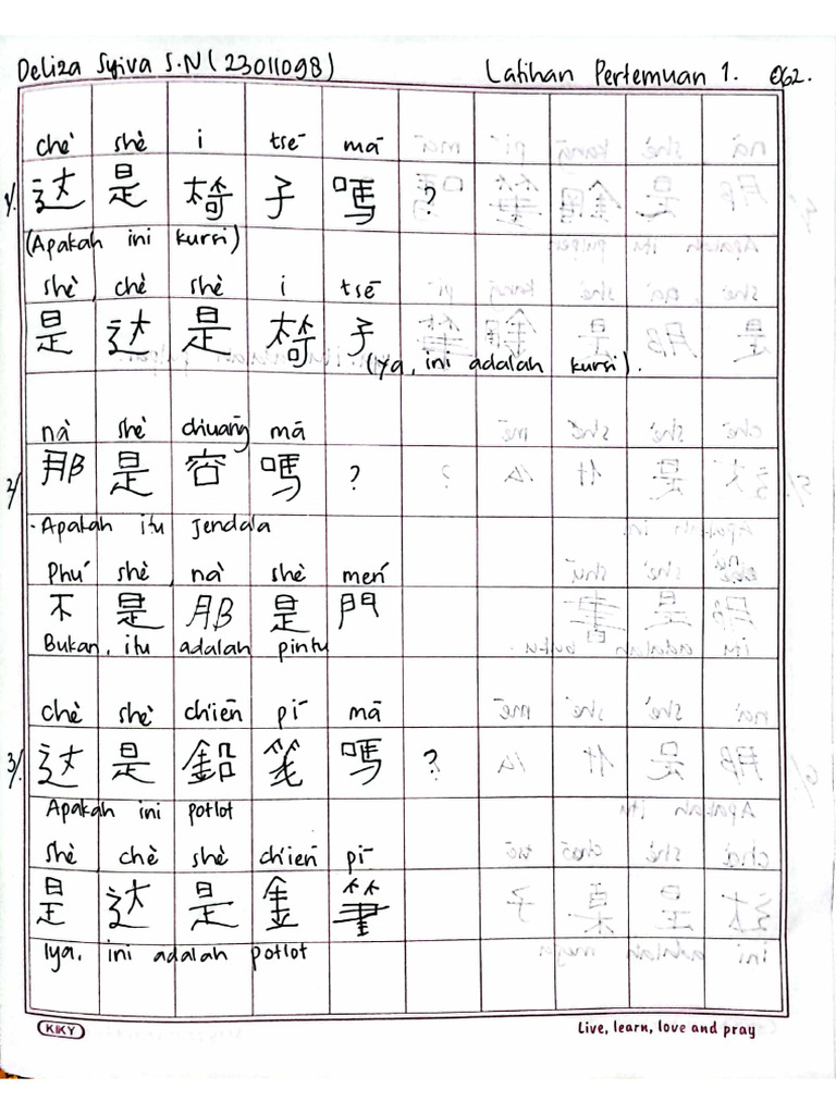 Tugas 1 B. Mandarin | PDF