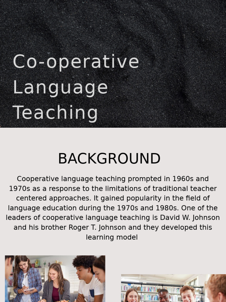 Cooperative Language Teaching Overview | PDF | Learning | Collaboration