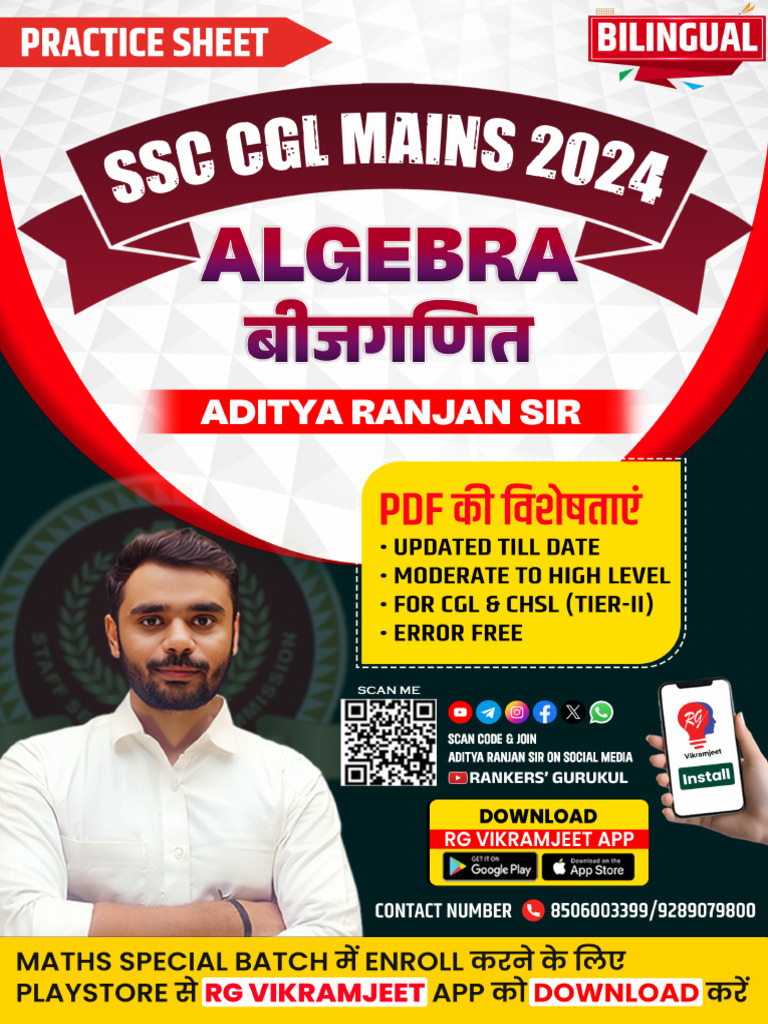 Algebra Problems by Aditya Ranjan | PDF | Mathematics