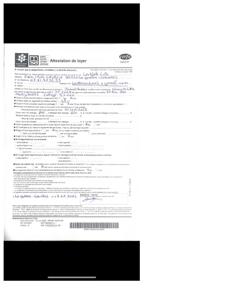 Attestation Loyer | PDF