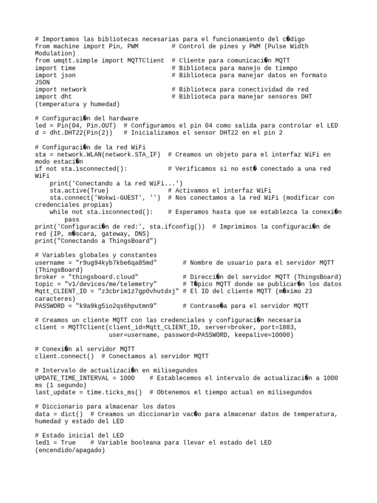 Control de DHT22 y MQTT en Python | PDF | Protocolos de internet ...