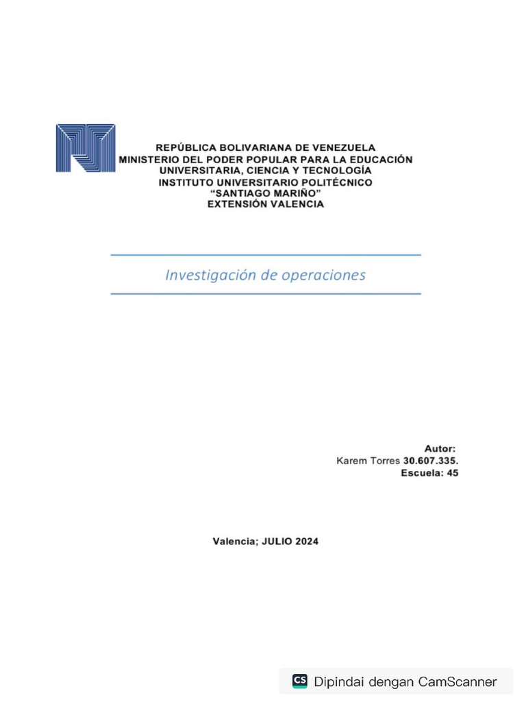 Inv de Operaciones | PDF