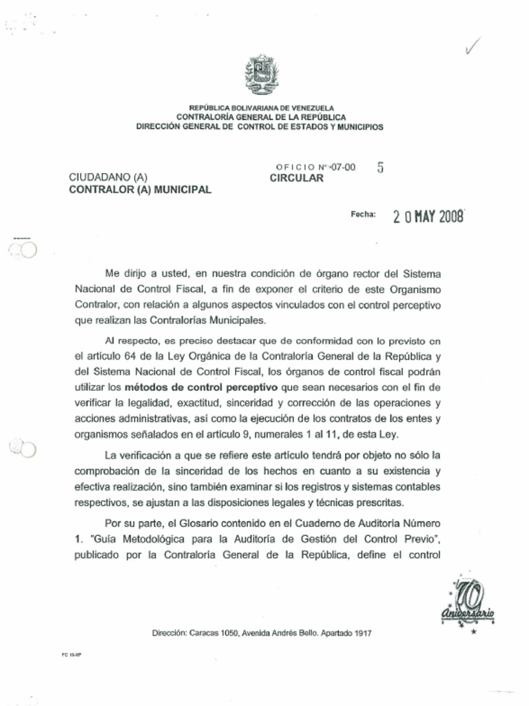 Circular 07 00 5 2008 | PDF