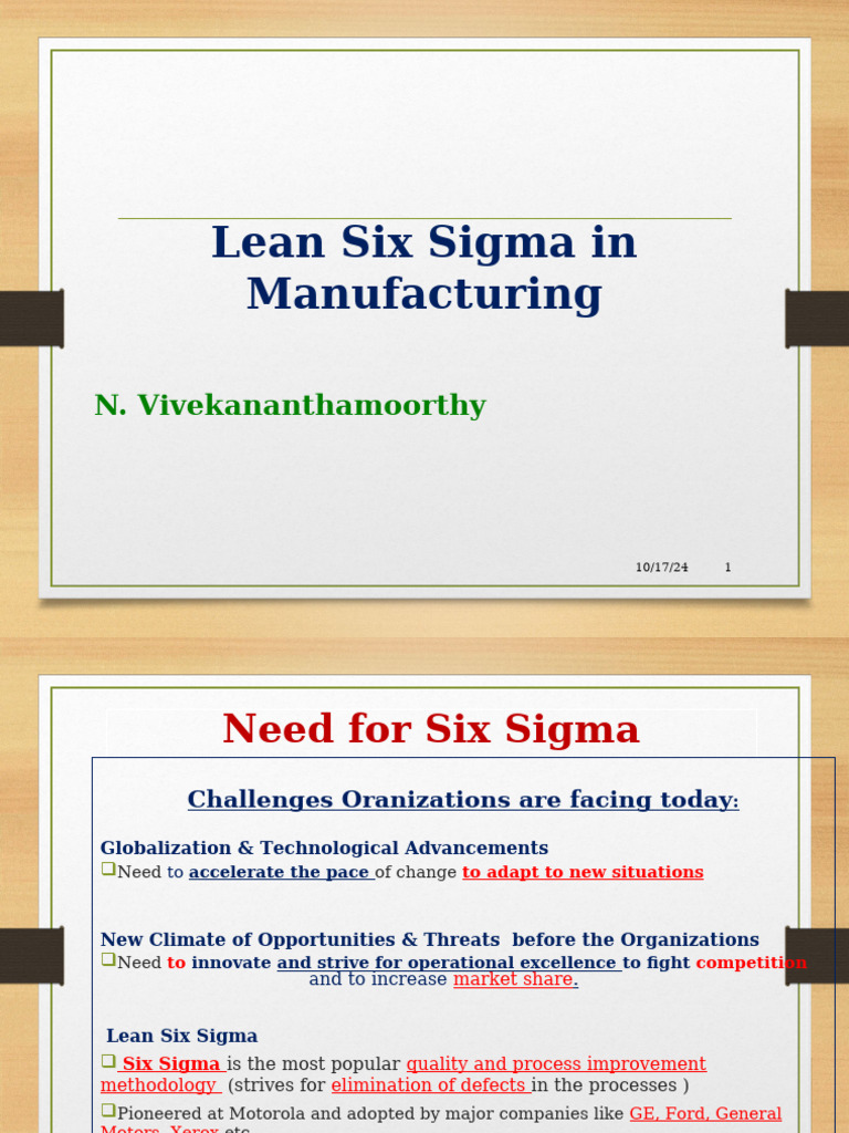 Lean-Six-Sigma-PPT-11-Oct-2021 | PDF | Six Sigma | Standard Deviation