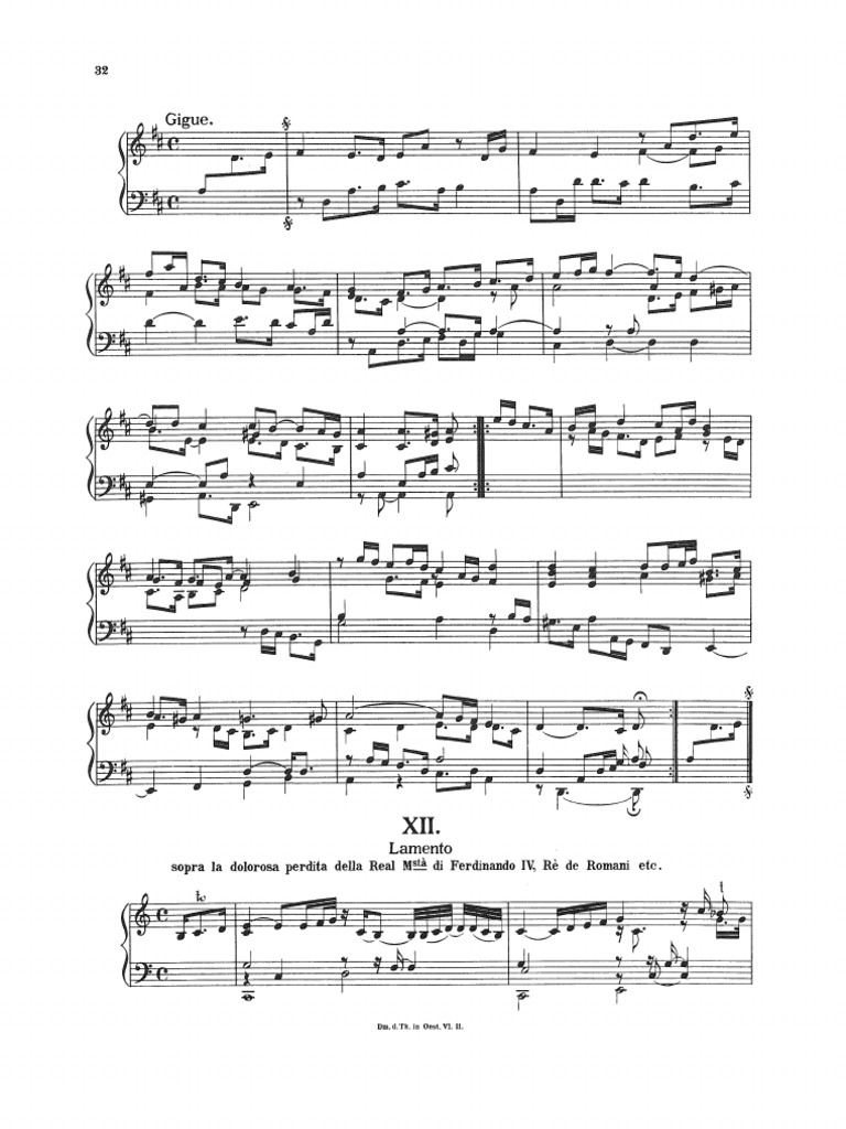 Froberger - Lamento | PDF