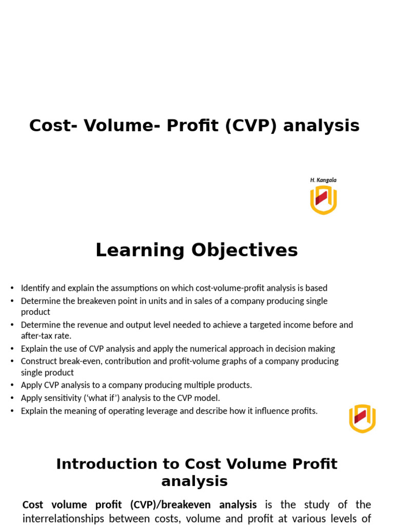 Cost-Volume-Profit Analysis Guide | PDF | Economics | Management Accounting