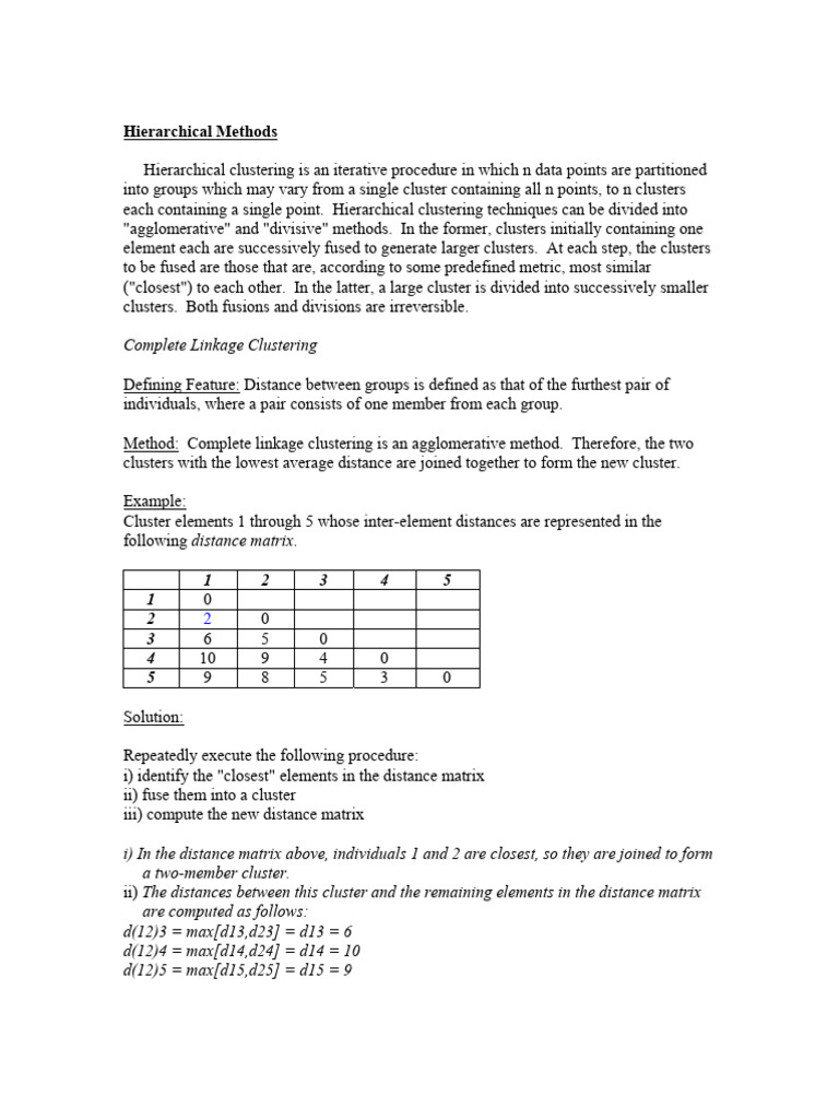 Hierarchical Clustering Techniques Explained | PDF | Cluster Analysis ...