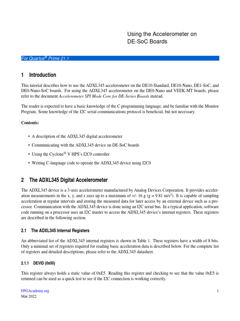 Accelerometer 1 | PDF | Computer Hardware | Computer Architecture
