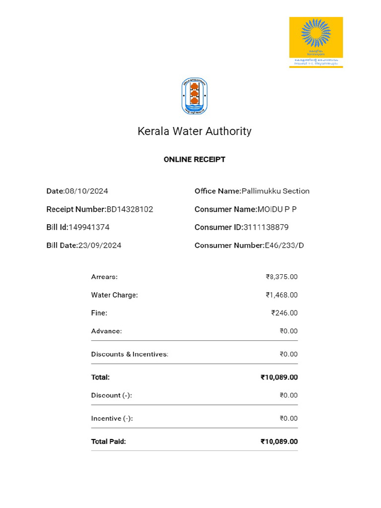 Kwa Receipt | PDF