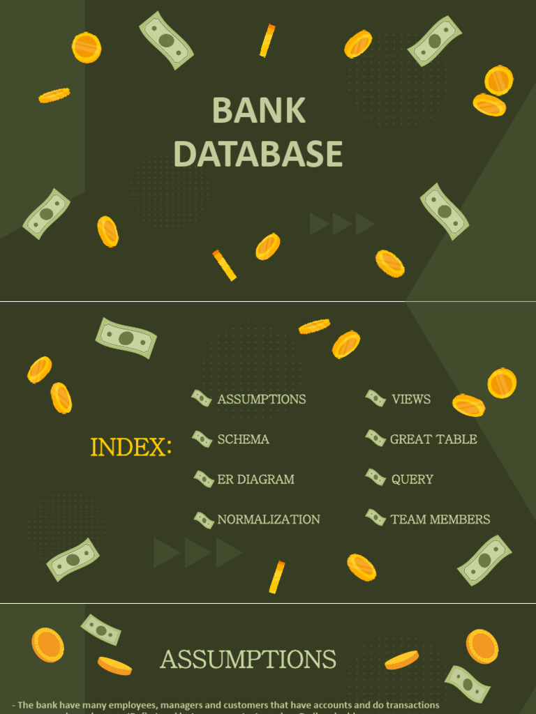 Bank Database Structure Overview | PDF
