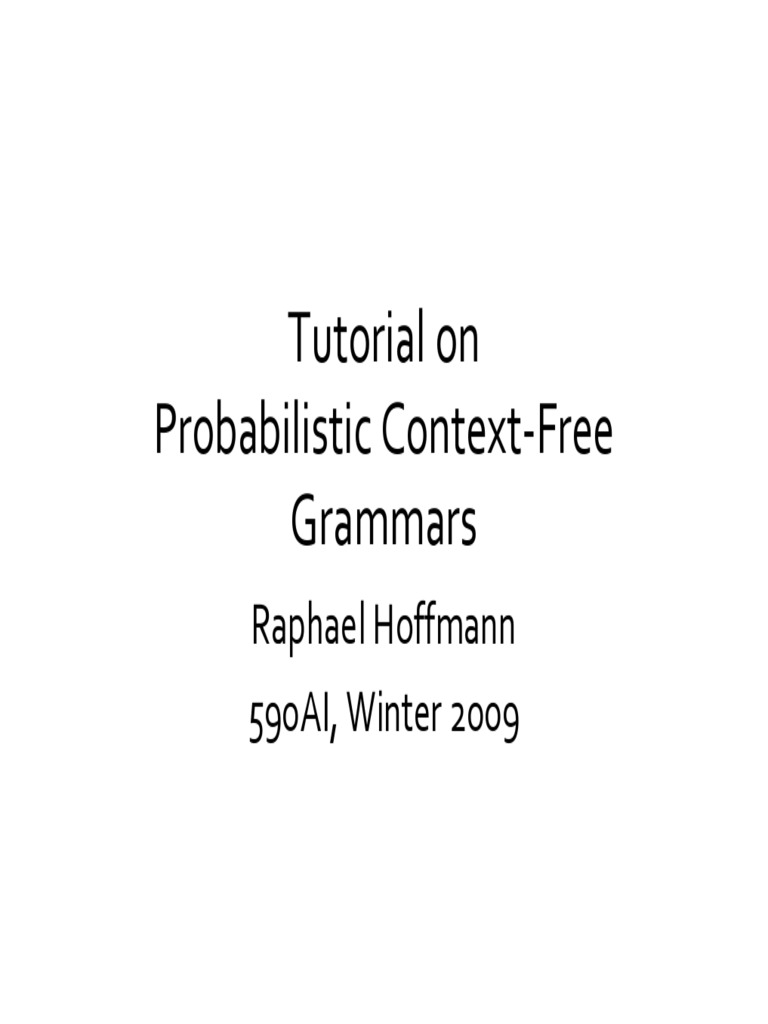 PCFG | PDF | Theoretical Computer Science | Syntax
