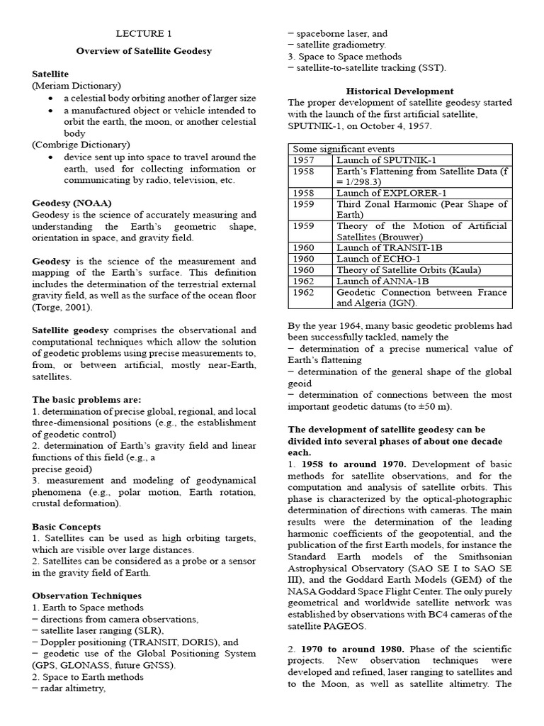 Introduction to Satellite Geodesy | PDF | Geodesy | Geographic Data And ...