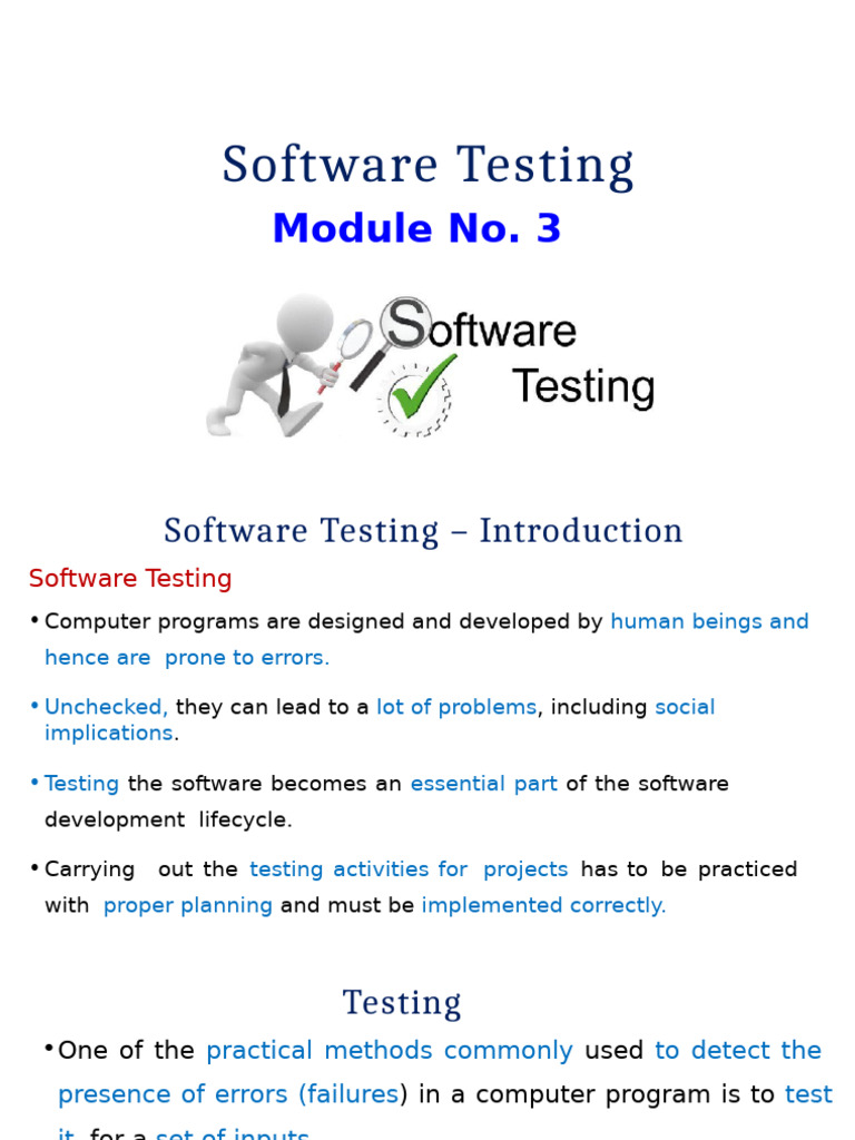 13 Software Testing - Fundamentals, Module 3-12-09 2024 | PDF ...